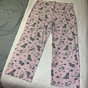 Cat Print Pajama Pants